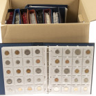 Coins Netherlands in large boxes - cannot be shipped - Moving box with 9 Beatrix collections without silver