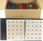 Coins Netherlands in large boxes - cannot be shipped - Moving box with 11 Juliana albums full with coins, no silver
