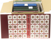 Coins Netherlands in large boxes - cannot be shipped - Box with post-war coins Netherlands in 5 albums, mostly from FDC-sets