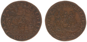 Collectie Penningen en Munten Dhr. H. van Osch - Pax in Nummis - 1591 - Jeton 'Rejected Peace Attempts by the German Kaiser' (Dugn. 3288; vL.I-423; Pa...