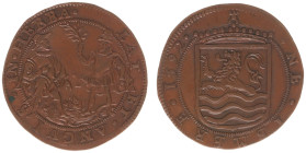 Collectie Penningen en Munten Dhr. H. van Osch - Pax in Nummis - 1592 - Jeton 'Failed peace negociation' (Dugn. 3301; vL.I-428.2; Pax 1124) - bronze 3...