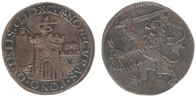 Collectie Penningen en Munten Dhr. H. van Osch - Pax in Nummis - 1595 - Jeton 'Longing for Peace' (Dugn. 3363 ; vL.460.1) - silver 29.6 mm, 6.17 g. - ...