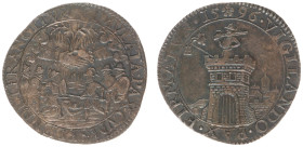 Collectie Penningen en Munten Dhr. H. van Osch - Pax in Nummis - 1596 - Jeton 'The Feigned Peace is Broken' (Dugn. 3391; vL.I-477.4; Tas 309) - silver...