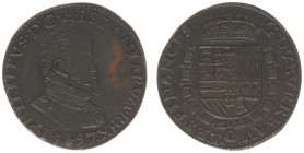 Collectie Penningen en Munten Dhr. H. van Osch - Pax in Nummis - 1597 - Jeton Antwerp 'Bureau des Finances' (Dugn.3427, vOrden1036, Tas327) - Obv: Bus...