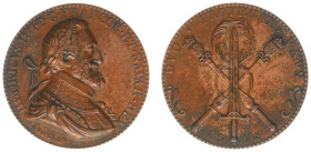 Collectie Penningen en Munten Dhr. H. van Osch - Pax in Nummis - 1598 - Medal 'Peace of Vervins between France and Spain' by Conrad Bloc (Pax 39) - br...