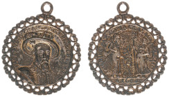 Collectie Penningen en Munten Dhr. H. van Osch - Pax in Nummis - 1604 - Medal 'Treaty of London' (vL.II-19; Pax 43) - Obv: James I with hat - cast sil...