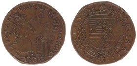Collectie Penningen en Munten Dhr. H. van Osch - Pax in Nummis - 1605 - Jeton 'Peace or Victory' (Dugn. 3597; vL.II-21) - bronze 27.7 mm, 4.935 g. - X...