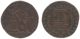 Collectie Penningen en Munten Dhr. H. van Osch - Pax in Nummis - 1606 - Jeton 'On Peace and Victory' (Dugn. 3610; vOrden 1093) - bronze 26.8 mm, 4.77 ...