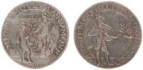 Collectie Penningen en Munten Dhr. H. van Osch - Pax in Nummis - 1607 - Jeton 'Attempted Bribery of the Peace Negotiators of the Republic' (Dugn. 3624...
