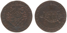 Collectie Penningen en Munten Dhr. H. van Osch - Pax in Nummis - 1609 - Jeton 'Zeeland on 12-year Truce' (Dugn. 3642; vL.II-46.4) - bronze 30.5 mm, 30...