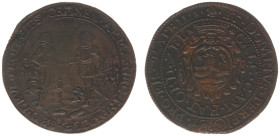 Collectie Penningen en Munten Dhr. H. van Osch - Pax in Nummis - 1609 - Jeton 'Zeeland on 12-year Truce' (Dugn. 3644; vL.II-46.6) - bronze 31.9 mm, 6....