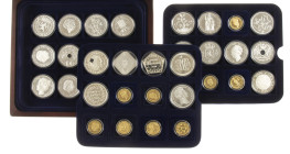 Medals in boxes - Netherlands - Cassettes containing 27 silver .925 and 9 gilt silver coin imitations