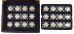 Medals in boxes - Netherlands - Cassette 'Willem Alexander' containing 24 sterling silver medals