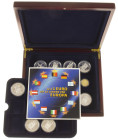 Medals in boxes - Netherlands - Collection large size silver proof medals 'Nederlandse Guldens' incl. some small size gilt silver - in box, added some...