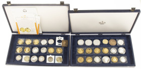 Medals in boxes - Netherlands - Two medal holders with medals Netherlands, approx 35 pcs. some silver