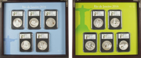 Medals in boxes - Netherlands - Collection 'Commemorative Coins of the Oympic Games / Herdenkingsmunten van de Olympische Spelen - Rio de Janeiro 2016...