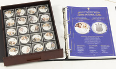 Medals in boxes - Netherlands - Cassettes 'Prinses Amalia' containing 23 silvered and coloured medals