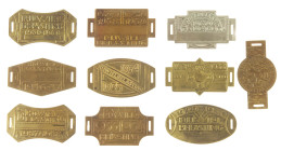 Medals in boxes - Netherlands - Lot of 10 Rijwielbelastingplaatjes 1929/30, 1930/31 and 1932/33 to 1939/40 - good qualities