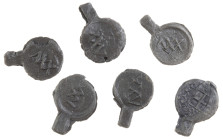 Medals in boxes - Netherlands - Lot of 6 dated textile seals Amersfoort - Rev. XXV or G:B: ∙B∙
