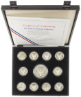 Medals in boxes - Miscellaneous - Collector's medal set USA the John F. Kennedy Collection 1963-1988 with 11 silver medals. Original box - mintage 250...