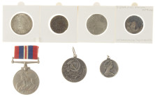 Medals in boxes - Miscellaneous - Lot of 7 medals & decorations incl. Schutterspenning Utrecht 1661 and UK War Medal 1939-1945 (for Nranjan Singh)