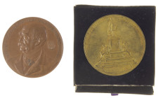 Medals in boxes - Miscellaneous - Germany - Bronze medal 'Hamburgischer Bismarck-Portugaleser' 1895 in original box and medal Alfred Krupp- Monument 1...