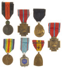 Orders and decorations - Miscellaneous - Belgium, WWI, collection of seven medals, including Yzermedaille, Victory medal and two different Vuurkruis m...
