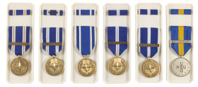 Orders and decorations - Miscellaneous - Postwar, six boxed Nato medals, various operations