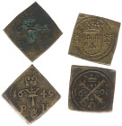 Miscellaneous - Weights, coins weights, coin weight boxes - Antwerpen, Peeter Herck (IJkmeester gen. Brabant v.a. 1643) - Coin weights for franse écu ...