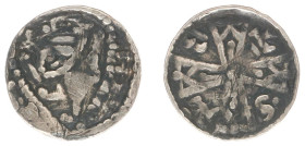 Hertogdom Brabant - Henri II / Henri III (1235-1248-1261) - Denier au Lion Leuven ND (Vanhoudt G 45 / DW 67) - 0.51 g. - Obv. Rampant lion to left / R...