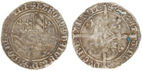 Hertogdom Brabant / Antwerpen - Karel de Stoute (1467-1477) - Dubbele Groot of Vierlander ND (1468-1474) Leuven (vGH 24-1 / Vanhoudt 33) - F/VF