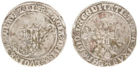 Hertogdom Brabant / Antwerpen - Maria van Bourgondië (1477-1482) - Vuurijzer 1478 Antwerpen (Van Gelder Hoc 40-1b / Vanhoudt 56 / Lev. II-33) - 2.85 g...