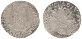 Hertogdom Brabant / Antwerpen - Philips II (1555-1598) - 1/10 Philipsdaalder 1571 (vGH 213-1b / Vanhoudt 308) - VF+