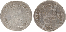 Hertogdom Brabant / Antwerpen - Philips II (1555-1598) - 1/5 Philipsdaalder 1572 (vGH 212-1b / Vanhoudt 306) - a.VF