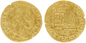 Hertogdom Brabant / Antwerpen - Philips II (1555-1598) - 1/2 Gouden Reaal ND (1560-1573) bust to right (vGH 207-1b / Delm. 113 / Vanhoudt 263) - 3.35 ...
