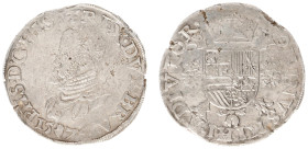Hertogdom Brabant / Antwerpen - Philips II (1555-1598) - Philipsdaalder 1574 bust to left (vGH 210-1g / Delm. 17 / Vanhoudt 298) - VF+