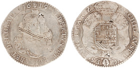 Hertogdom Brabant / Antwerpen - Albert & Isabella (1598-1621) - Dukaton 1619 (Delm. 248 / vGH 309-1 / Vanhoudt 617) - Obv. Busts of Archedukes / Rev. ...