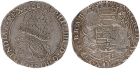 Hertogdom Brabant / Antwerpen - Philips IIII (1621-1665) - Dukaton 1636 (Delm. 274/R1 / vGH 327-1a type I / Vanhoudt 640) - Bust to right with large S...