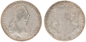 Hertogdom Brabant / Antwerpen - Philips V (1700-1712) - Dukaton 1703 (vGH 365-1c / Delm. 354c / Vanhoudt 737 R1) - Obv. Bust king in low relief / Rev....