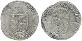 Hertogdom Brabant / Maastricht - Karel V (1506-1555) - 1/2 Zilveren Reaal ND (1524-1556) mm. Star (vGH 191-2 / Vanhoudt 228) - F/VF