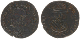 Hertogdom Brabant / Maastricht - Philips II (1555-1598) - Oord 1590 mm. Star (CNM 2.07.28 / PW 9308) / vGH 232-2) - a.VF