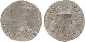 Hertogdom Brabant / Maastricht - Philips II (1555-1598) - Philipsdaalder 1557 with bust to left and 'PHS.' in legend, etc. (CNM 2.07.9 / vGH 210-2c / ...