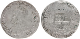 Hertogdom Brabant / Maastricht - Philips II (1555-1598) - Philipsdaalder 1558 mm. Star (CNM 2.07.9 / vGH 210-2c / Vanhoudt 253 R1 / Delm. 21 R1) - bus...