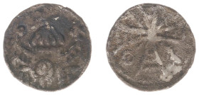 Abdij Nijvel - Penning or Small denarius ND, minted by the Dukes of Brabant (1184-1268) – 0.53 gr. – (vdCh. 4.5-6 / Vanhoudt G 2324) – Obv. Crozier in...
