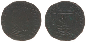 Baronie Reckheim - Reckheim imitaties - Oord 1657 (PW R40.1 / Lucas 323-37) as imitation of Zeeland - Obv. Bust Maurits to right / Rev. Crowned arms Z...