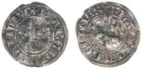 Graafschap Vlaanderen - Gwijde van Dampierre (1279-1305) - Sterling ND Namen (Vanhoudt G 2162) - 1.16 g. – Obv. Bust facing: +MARChIO NAMVRC / Rev. Lo...