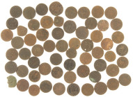 Dutch Provincial in boxes - Small box Dutch provincial copper coinage mainly Duiten - Total approx. 60 pcs. in various condition
