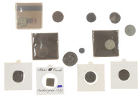 Dutch Provincial in boxes - Small box Dutch provincial coinage among which Duiten, Stuivers, 1/5 Philipsdaalder, etc.