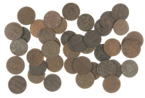 Dutch Provincial in boxes - Small box Dutch provincial copper coinage: mainly Duiten different provinces - Total approx. 40 pcs.