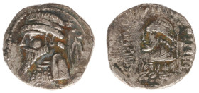 Kingdom of Elymais - Kamnaskires V (c. 54/3-33/2 BC) - Billon tetradrachm (15.01 g.). Seleucia on the Hedyphon mint. Diademed bust to left, with long ...